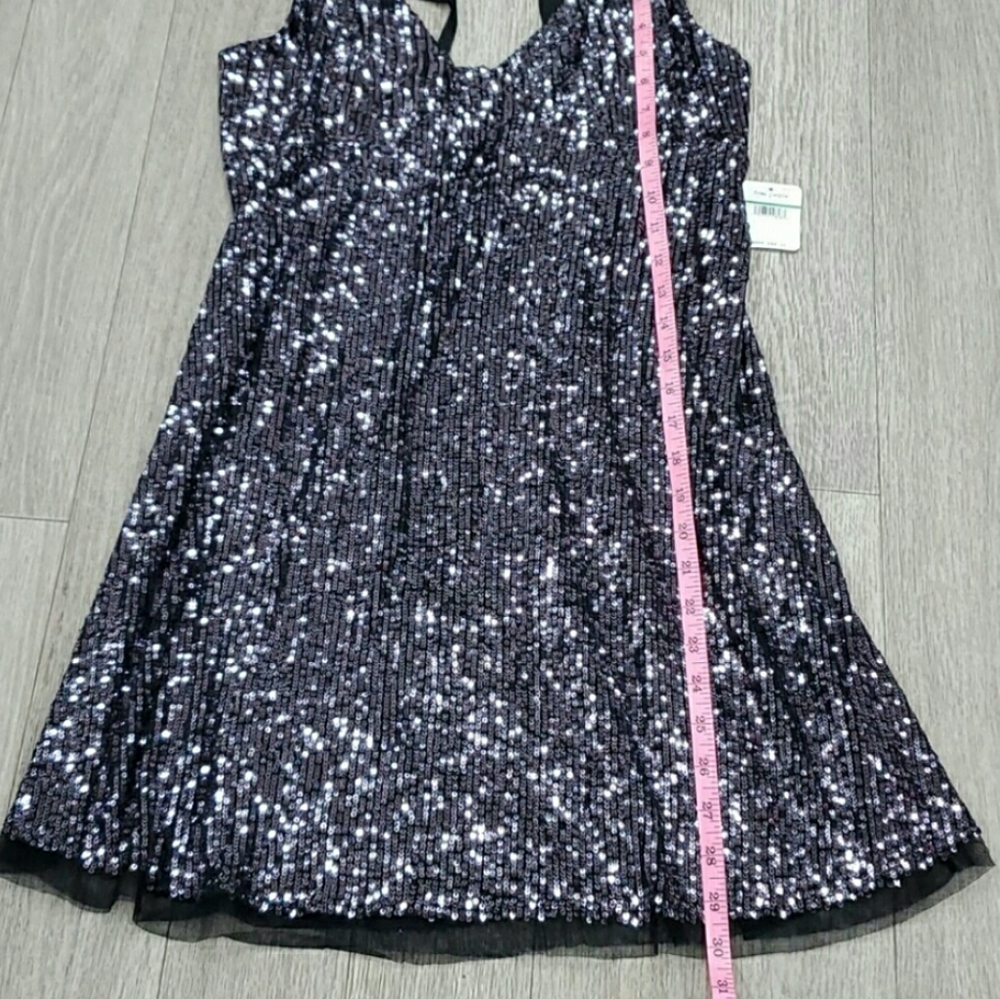 Free People Gold Rush Night Combo Sequin Mini Dress Party Cocktail Evening NYE - Picture 3 of 6